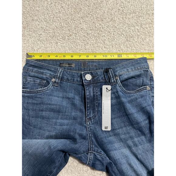 NWT Kut From The Kloth Women's Size 4 Bardot Cropped Skinny Boyfriend Jeans Blue - Picture 4 of 16
